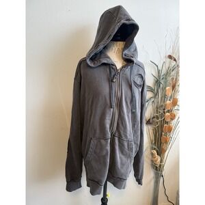 GASP Industries No  Compromise Full Zip Jacket Gray Bodybuilding Sz 3XL Men's